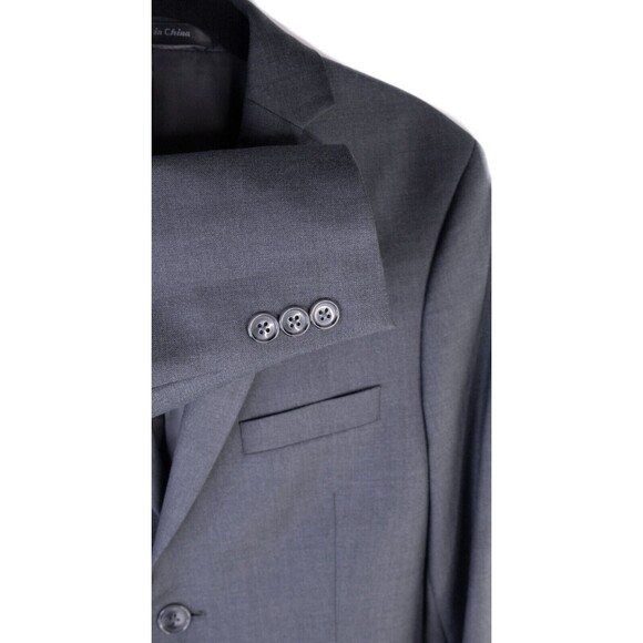 Hart Schaffner Marx Wool Blazer Jacket Kids Boys Gray Solid Lined Size 12 - Picture 8 of 14